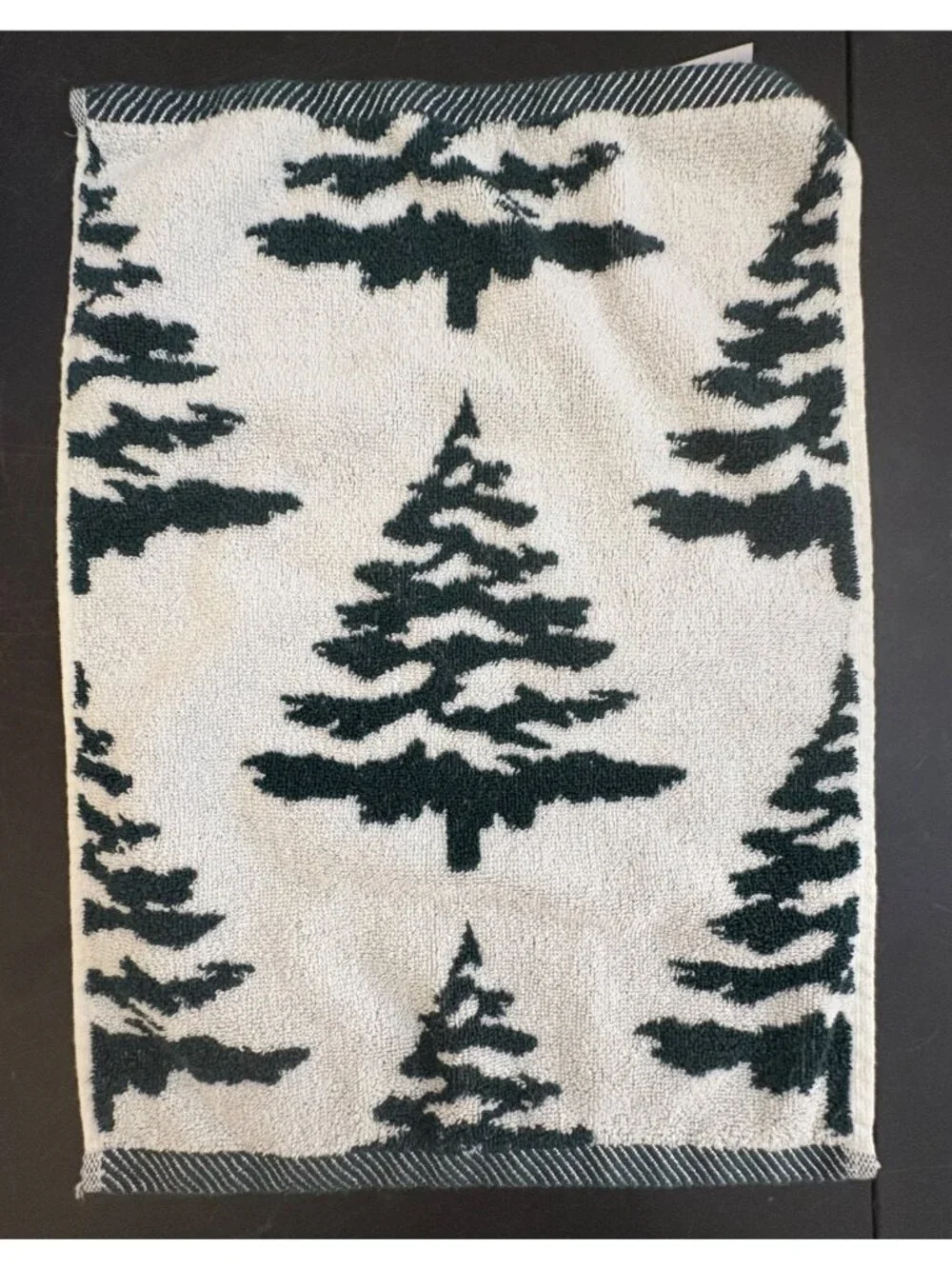 BIANCA HOLIDAY Christmas Tree Print Towel Set 5 Piece Made In Portugal